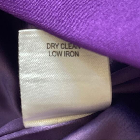 Worth New York Purple Satin Shift Dress Size 0 - Picture 6 of 7